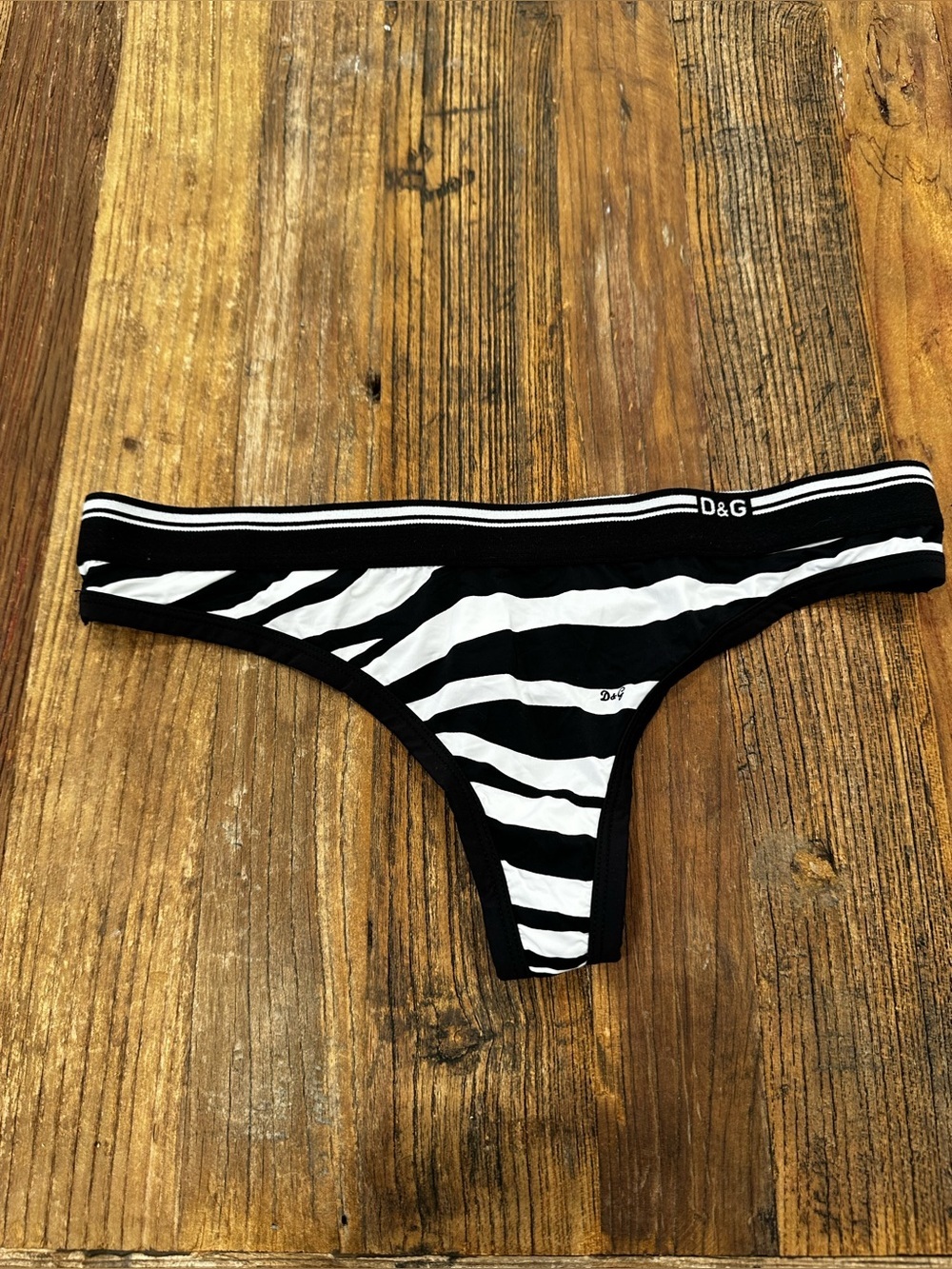 D&G Black & White Zebra-Print underwear